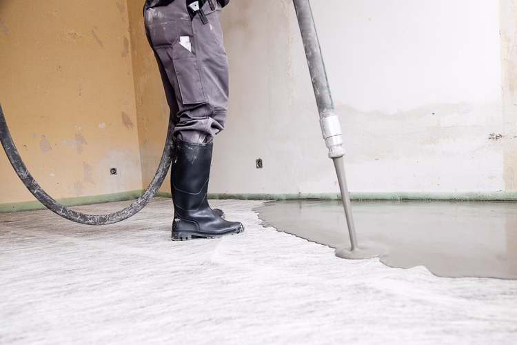 Mix UZIN NC 157 with clear, cold water and apply over the entire area. Expansion joints need to be created in door case areas. They can be closed with UZIN NC 182 before installing the floor covering. It may be necessary to apply a thin coat of smoothing compound such as UZIN NC 170 LevelStar, depending on the floor covering to be applied. Ensure to prime with UZIN PE 360 Plus first.
